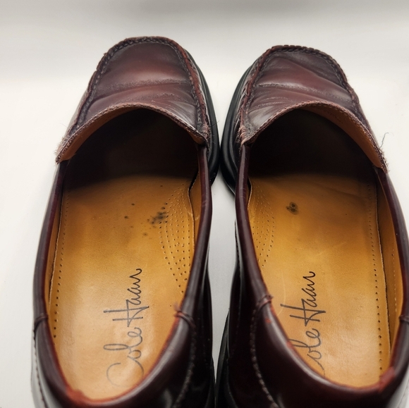 Cole Haan X Nike Air Collab 9.5 Burgundy Loafers Slipon with Nike Air Technology - Picture 6 of 12